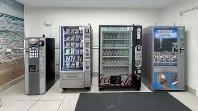 two vending machines sitting next to each other at Great 2BR Condo-DIRECT BEACH ACCESS Pool, Gym and FREE Parking in Hollywood