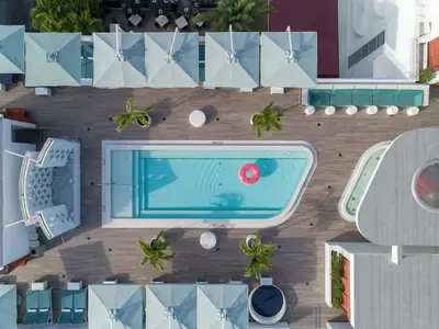 an overhead view of a swimming pool on a building at Dream South Beach, by Hyatt in Miami Beach