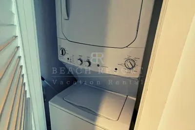 a white washer and dryer in a room at Luxury Beach Resort in Hollywood