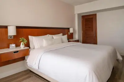 a large white bed in a hotel room at The Westin Fort Lauderdale Beach Resort in Fort Lauderdale
