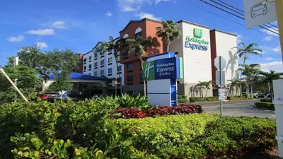 a rendering of the exterior of a hotel at Holiday Inn Express and Suites Fort Lauderdale Airport West by IHG in Davie