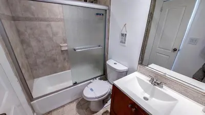 a bathroom with a shower and a toilet and a sink at THE TIDES 1bedroom apt 15th floor WE ARE ON THE BEACH! in Hollywood