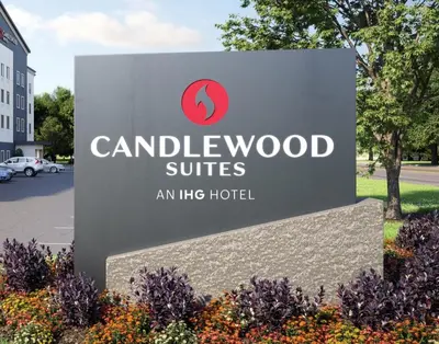 a sign at the entrance to canelwinds headquarters at Candlewood Suites Miami Lakes by IHG in Miami Lakes