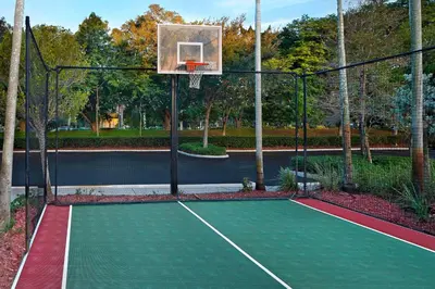 a basketball hoop on a tennis court at Residence Inn by Marriott Fort Lauderdale Weston in Weston