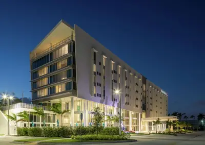 a rendering of a building at night at DoubleTree by Hilton Miami Doral in Miami