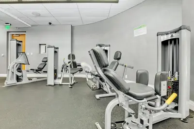 a fitness room with treadmills and cardio machines at THE TIDES 1 bedroom apt 10 floor WE ARE ON THE BEACH! in Hollywood