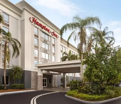 a rendering of the front of the savannah club hotel at Hampton Inn Pembroke Pines in Pembroke Pines