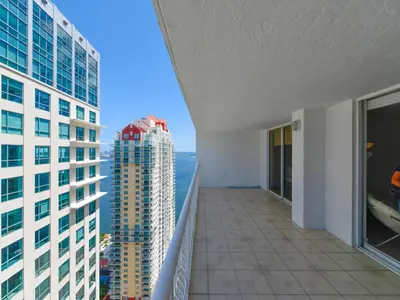 a view from the balcony of a building at Beautiful Apartment in the Heart of Brickell in Miami