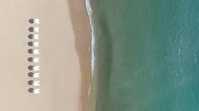 an overhead view of the beach and the ocean at Trump International Beach Resort - Sunny Isles Beach in Miami Beach