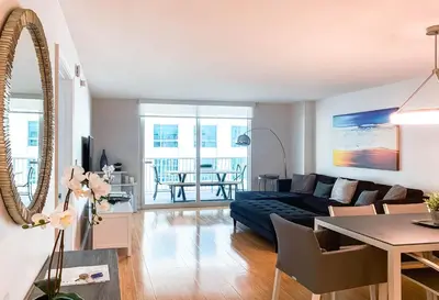 a living room with a couch and a table at Top Stay Miami Platinum Brickell in Miami
