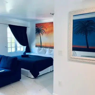 Luxury white loft on Ocean Drive-South beach with a view