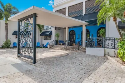a house with a gate in front of it at The Landon Bay Harbor-Miami Beach in Miami Beach