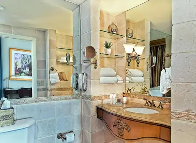 a bathroom with a sink and a mirror at Biltmore Hotel Miami Coral Gables in Miami