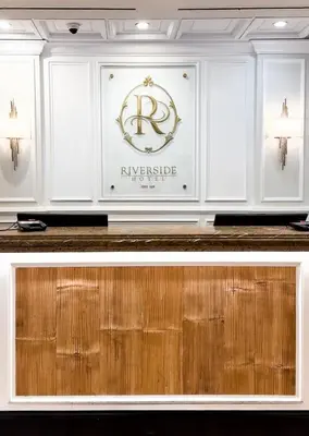 a stage with a sign that says ryrknife at Riverside Hotel in Fort Lauderdale