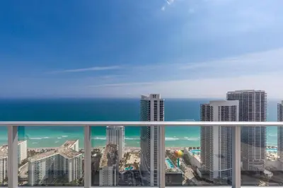 a view of the ocean from the top of a building at Penthouse 2 Terraces Ocean Views Beach Access in Hollywood