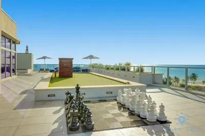 a chess board on the floor of a building at Near Beach - Rooftop Pool - Hot Tub - Broad-walk in Hollywood