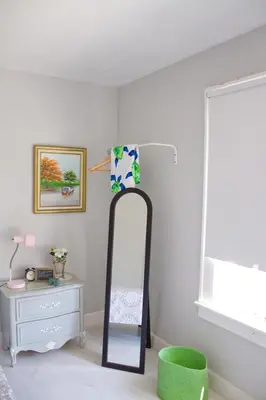 a dressing room with a mirror and a table at Sunny and Charming Suite next to MIA in Miami