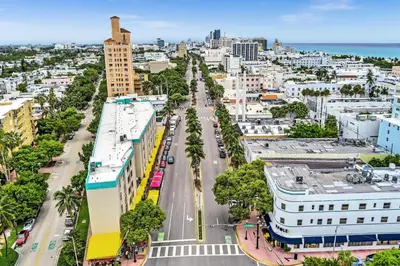 an aerial view of a city street with buildings at 1 bedroom in the BEST location in South Beach ! in Miami Beach