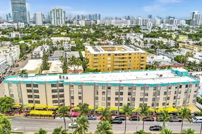 an aerial view of a large building in a city at 1 bedroom in the BEST location in South Beach ! in Miami Beach