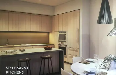a kitchen with a island and a table with chairs at HYDE HOUSE 1906 HALLENDER MIAMI in Hollywood