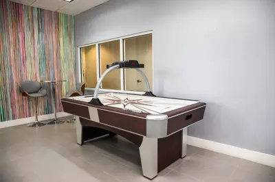 a bathroom with a sink in a room at Brickell Apartments with Oceanview in Miami