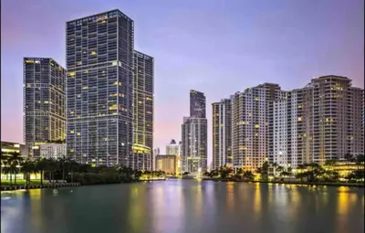 a city skyline with tall buildings and a river at *ICONIC W ICON CONDO/ POOL&WATERVIEWS*FREESPA* in Miami