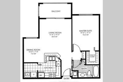 a floor plan of a house at Yacht Club Newly renovated parking included in Aventura