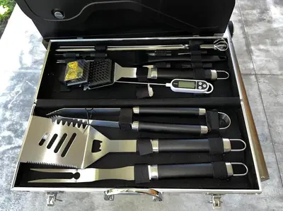 a black box with a bunch of tools in it at Escape GameRoom, BAR, BBQ, Spacious,KING Bed, All Luxury mattresses, Near Beach, 6 blocks away from Bars, Nite Clubs, Res, Shops in Miami