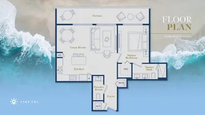a floor plan of a house by the ocean at Amazing Pools - Near Beach - Parking Included in Hollywood