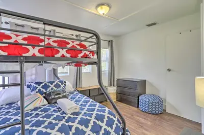 a bedroom with a bunk bed and a desk at Beautiful Miami Getaway Less Than 6 Mi to Downtown! in Miami