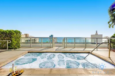 a swimming pool on the roof of a building at Balcony - Hollywood Beach Broad-walk - Rooftop Pool in Hollywood