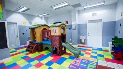 a childrens play room with a playground at Stunning 2BR with Ocean View at Brickell, Free Parking in Miami