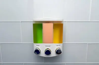 a drink dispenser hanging on a tiled wall at Shell on the Beach 104 - RENOVATED in Hollywood