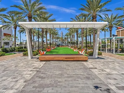 a pavilion at the resort with palm trees at Large 2 Bed Studio Close to Beach & Hard Rock HA03 in Hollywood