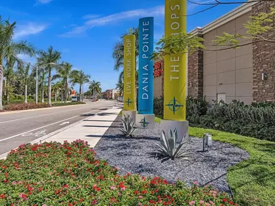 a row of signs on the side of a road at Large 2 Bed Studio Close to Beach & Hard Rock HA03 in Hollywood