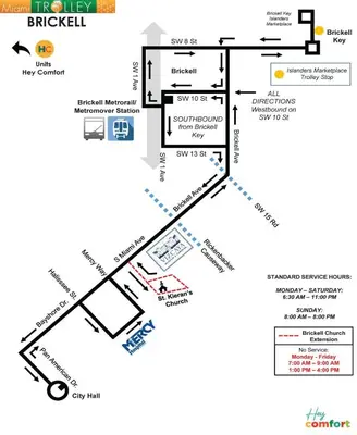 a map of the bus stops at bristol airport at Chic 2BR Little Havana Apt with Free Parking in Miami