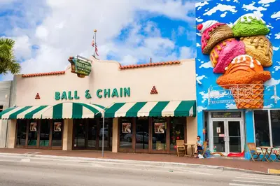 a building with a sign that reads ball and chain at Trendy 2BR Little Havana Apartment in Miami