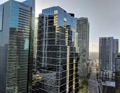 a view of some tall buildings in a city at Ocean and City Views Lux Miami Brickell Sleeps 5 in Miami
