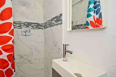 a bathroom with a sink and a shower at Enjoy and relax around Fort Lauderdale area!! in Fort Lauderdale