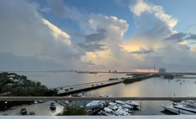 a view of a river with boats in the water at Bella Vista - Water views Pool and Parking in Miami Beach
